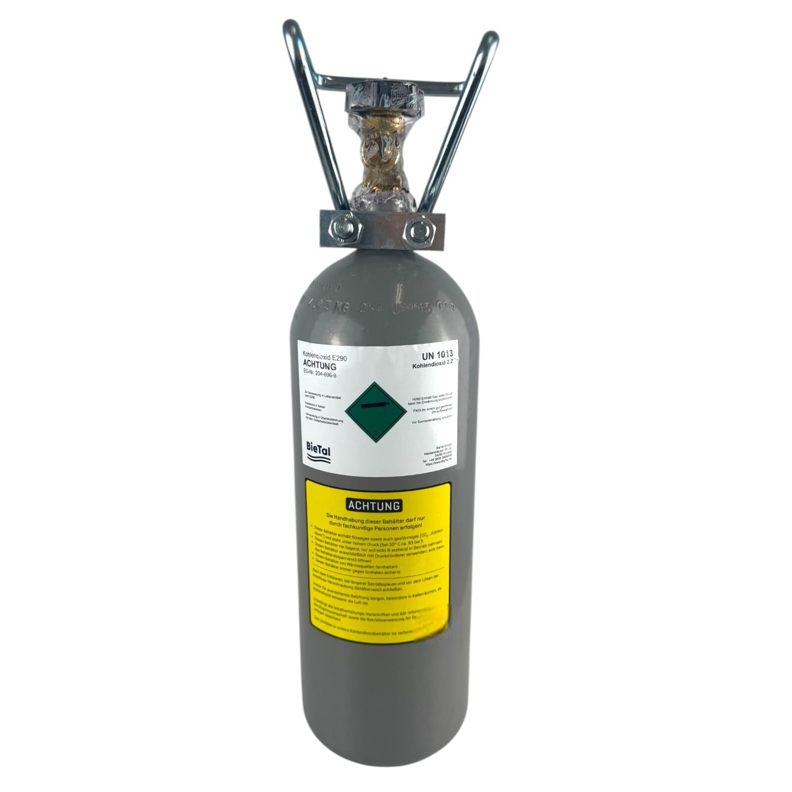 Butelka gazowana 2 kg CO2 Butelka wielokrotnego użytku E290 z żywnością gazowaną