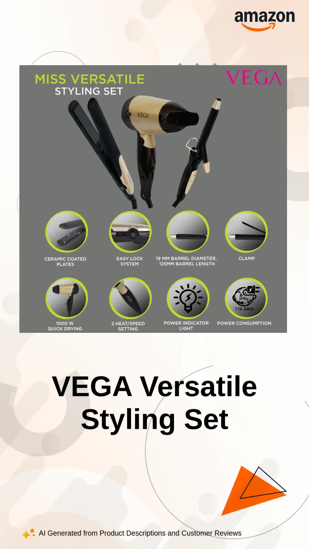 Watch VEGA Versatile Styling Set on Amazon Live