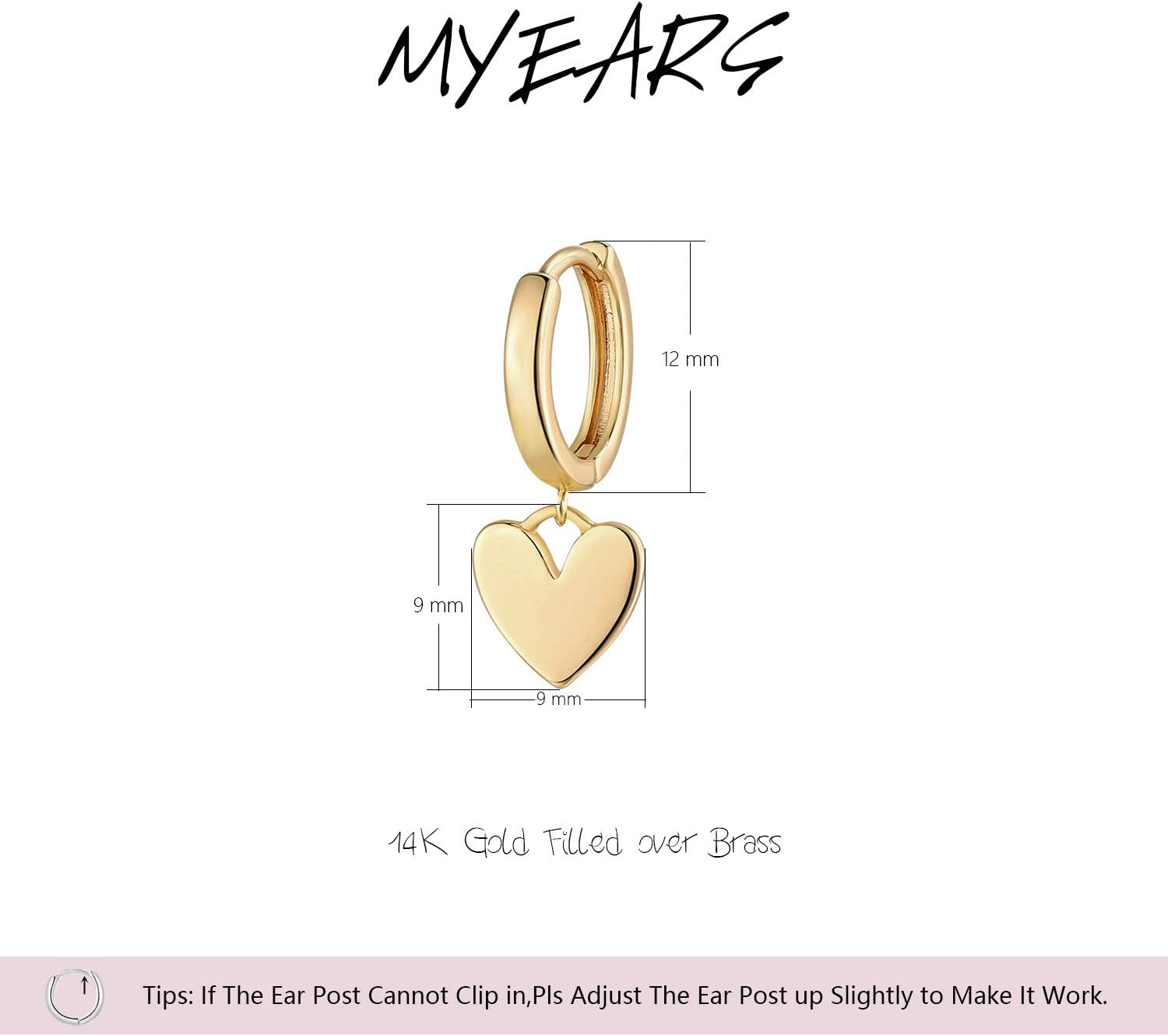 MYEARS Women Earrings Gold Huggie Hoop Dangle Drop 14K Gold Plated Small Simple Hypoallergenic Everyday Jewelry - Image 5