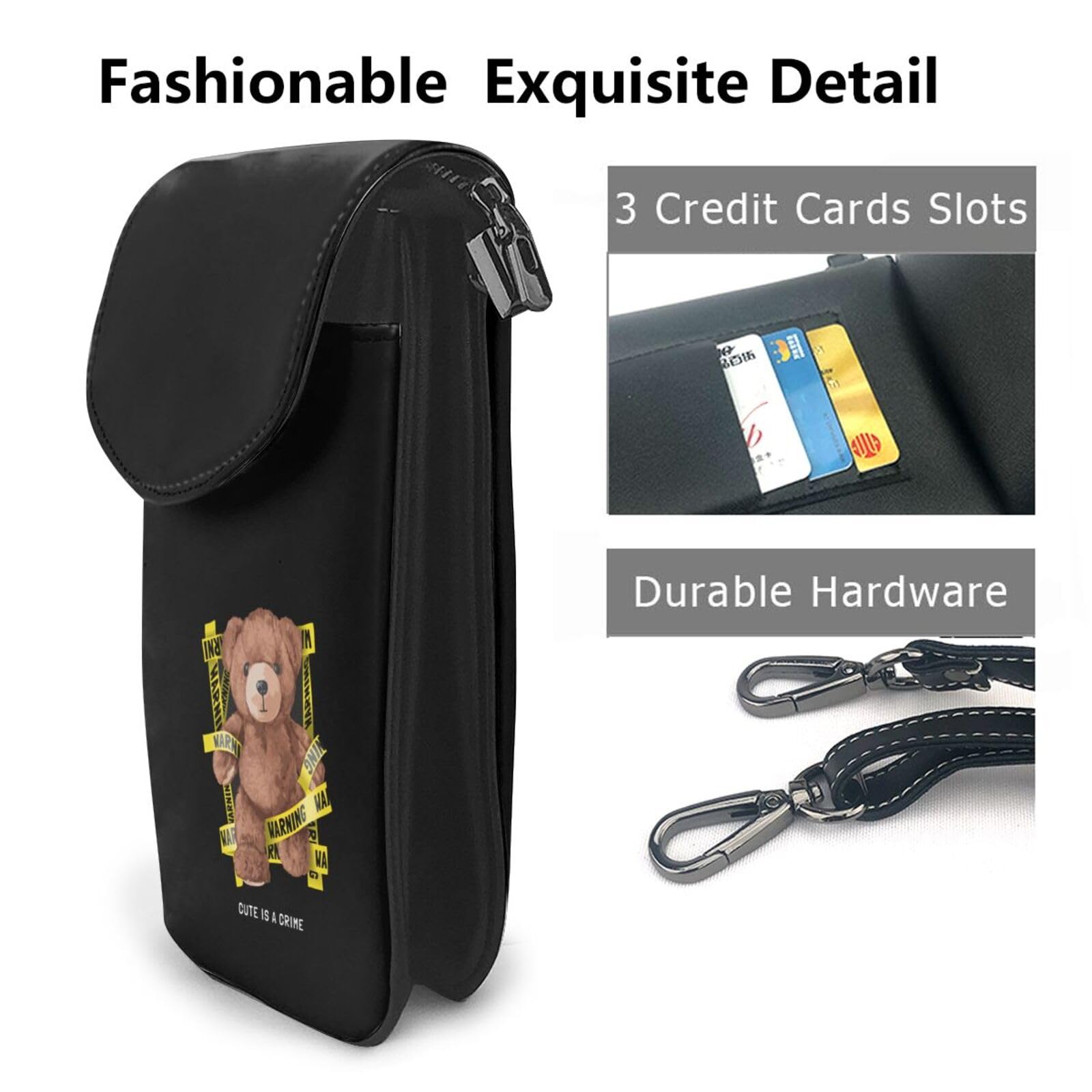 Amazon.co.jp: スマホポーチ かわいい くま 熊柄 熊 ショルダーポーチ