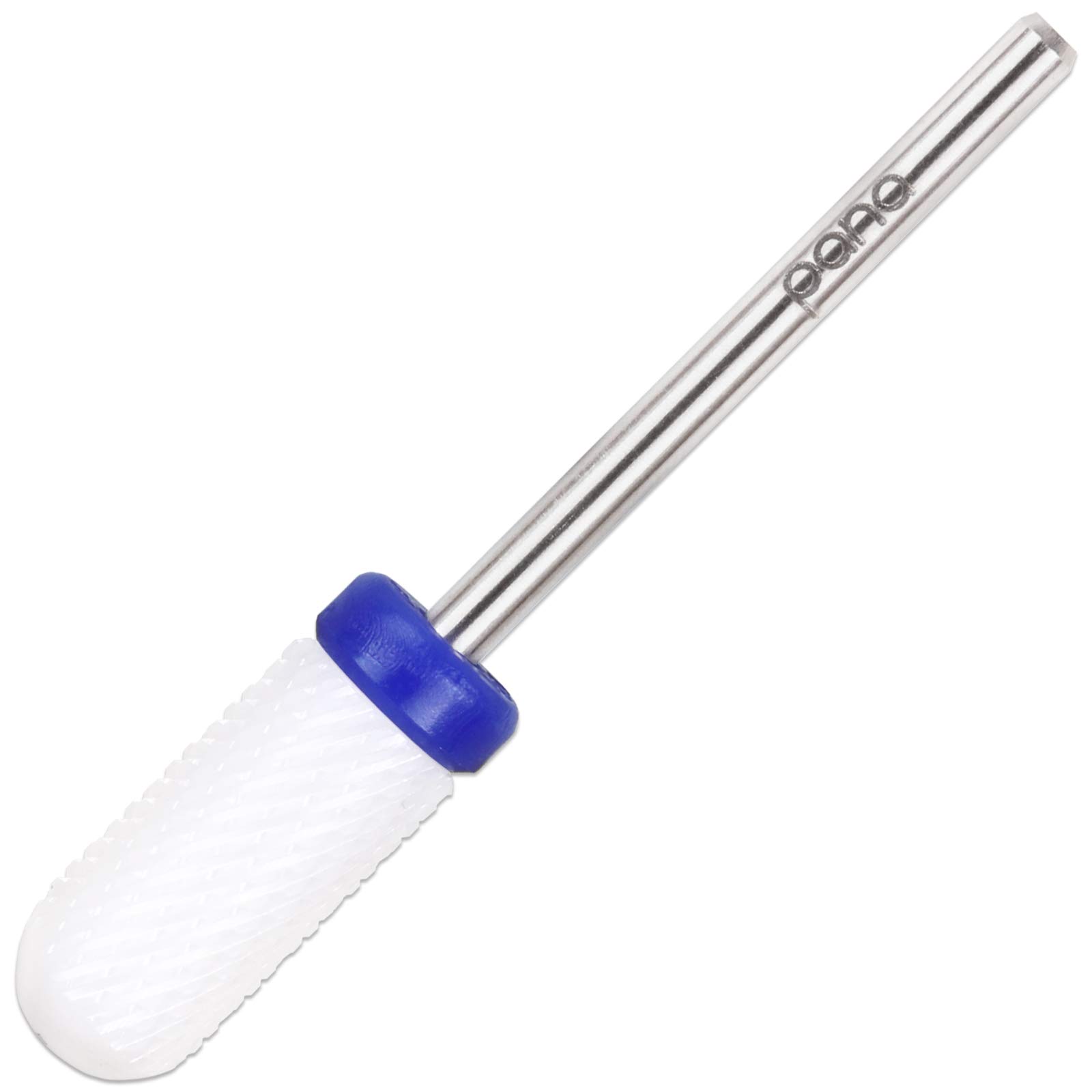 Pana Professional USA Ceramic White Smooth Top Small Barrel Bit Nail Drill (Grit: Medium) 3/32" Shank Size