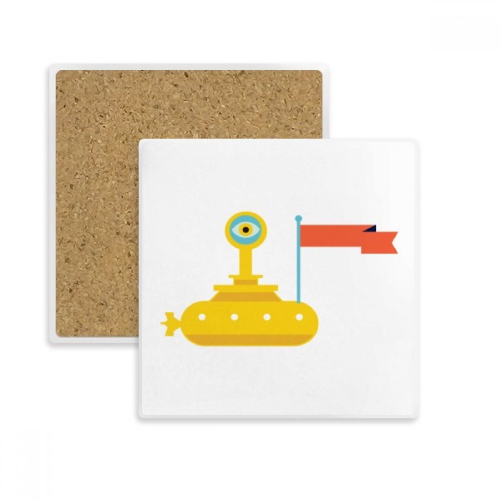 Dessous de verre univers spaceship alien porte-pierre absorbant pour mug multicolore