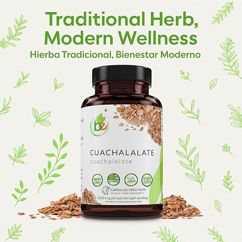 Miniatura 9 de Cápsulas de Cuachalalate Forte  90 cápsulas vegetales (1350 mg por porción)  Suplemento dietético a base de hierbas premium  Vegano, sin OMG, 100%