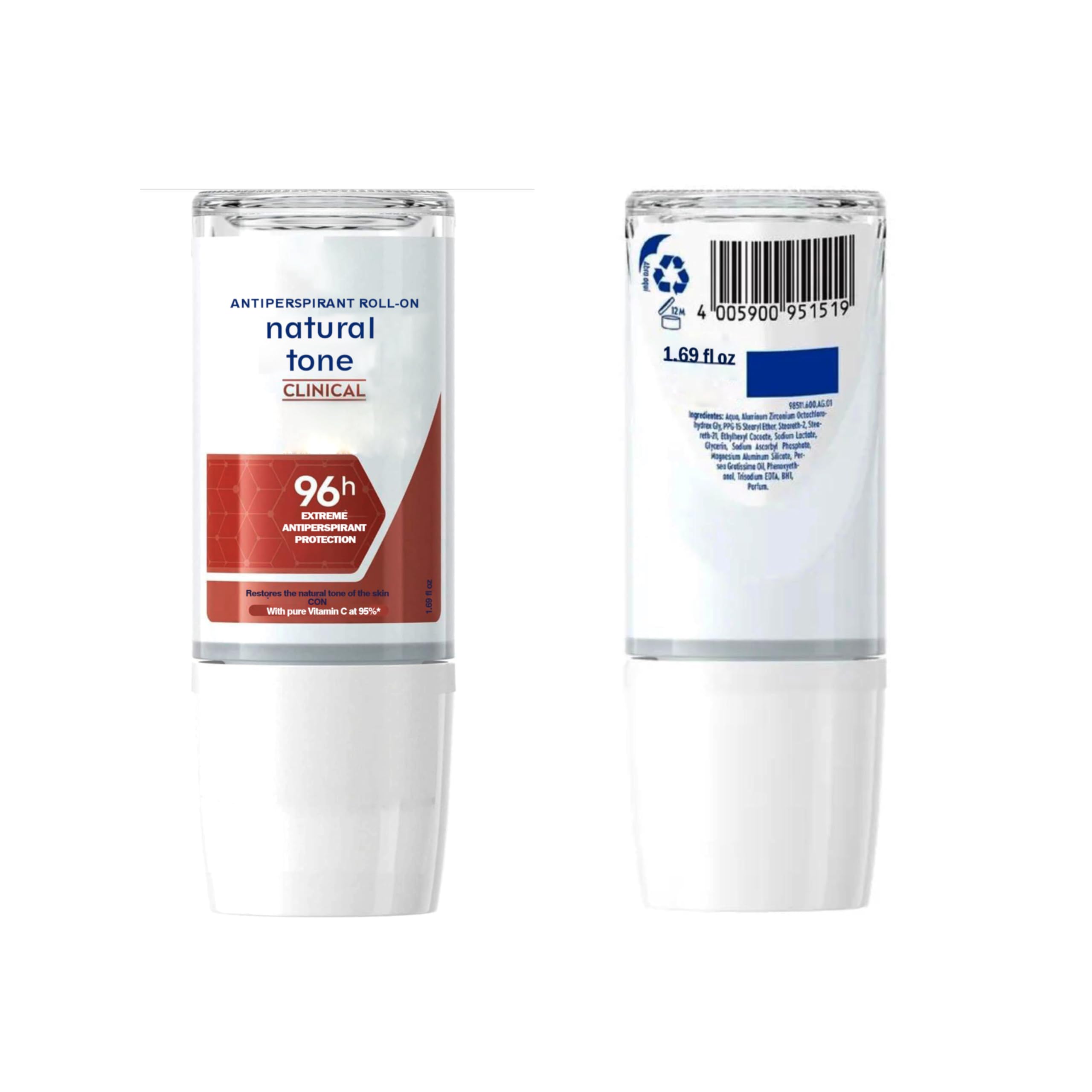 ivea Clinical Strength Whitening Roll-On Deodorant with Vitamin C