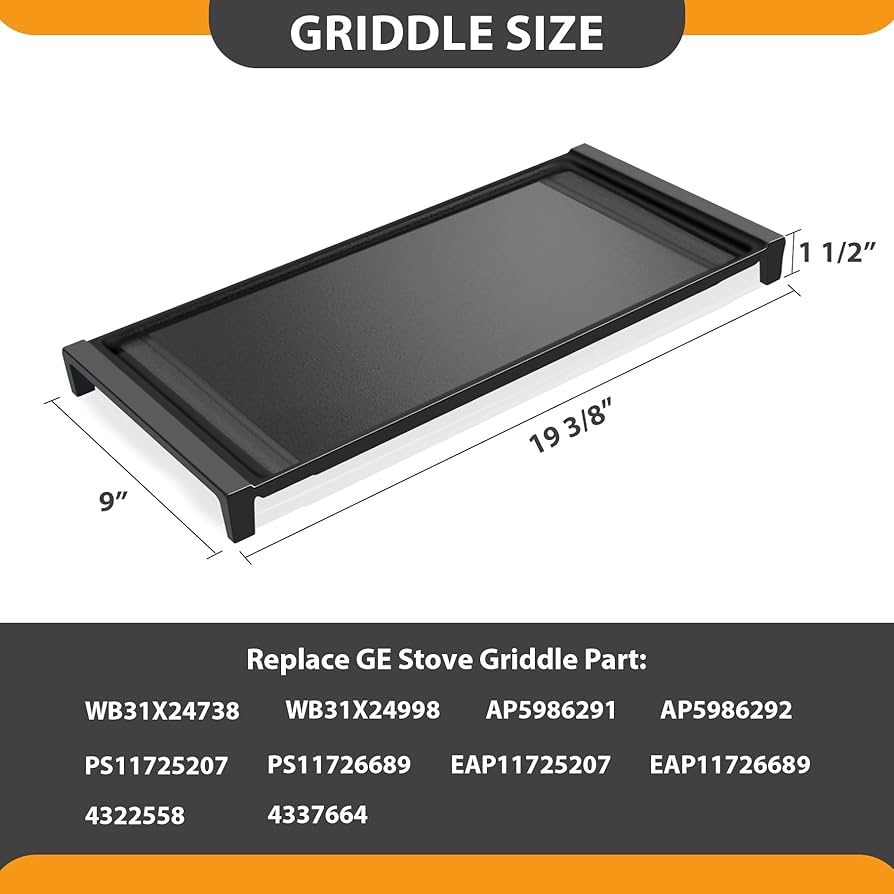 Amazon.com: Upgraded WB31X24738 Cast Iron Griddle Replacement for