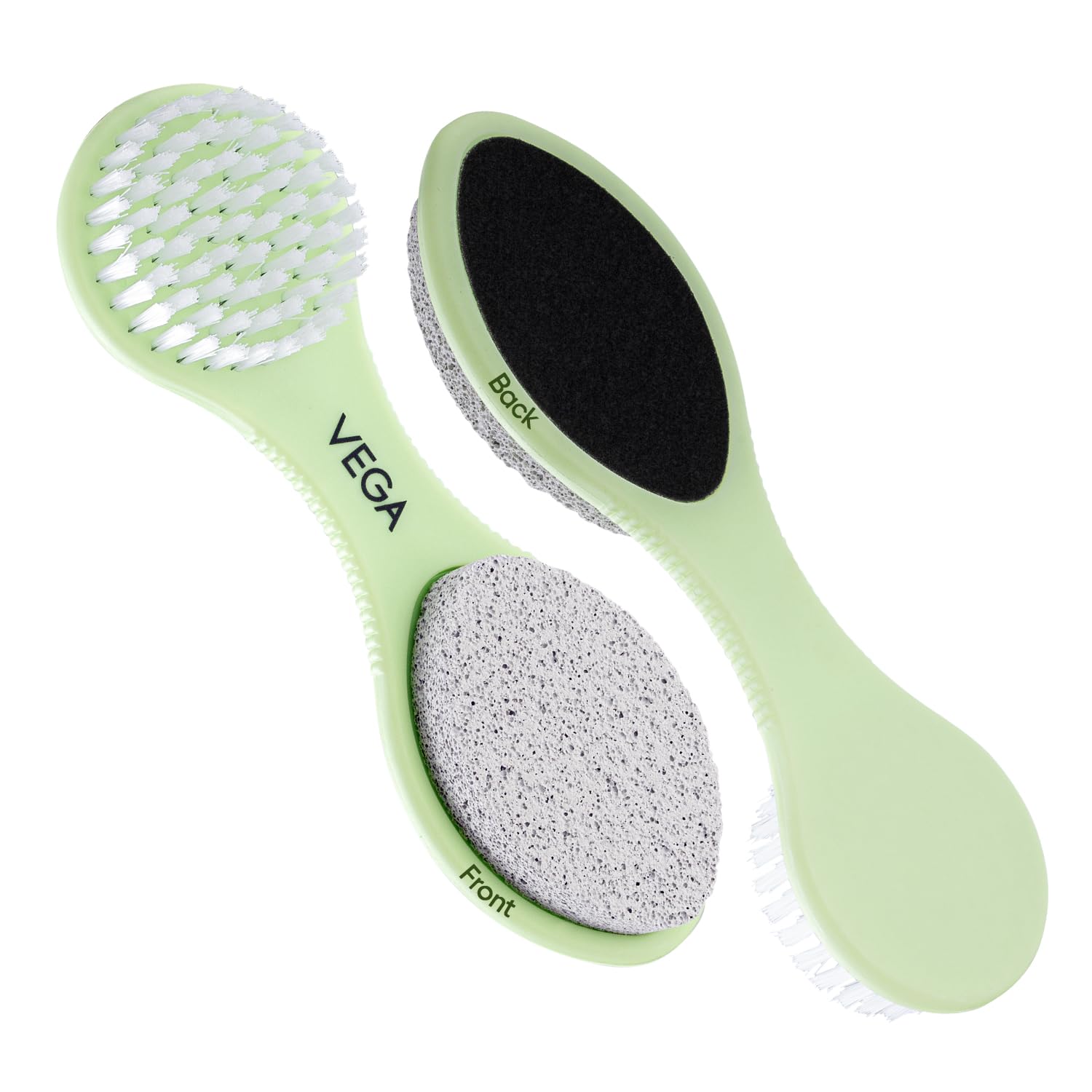 VEGA 3 In 1 Pedicure Brush Kit Tool for Cleanse, Scrub & File Dead Skin