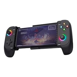 Trust GXT 735 Mylox Bluetooth Mobile Gaming Controller for Iphone/Android / PS5 / Xbox, 12h Playtime, Dual Feedback Vibration, RGB Lighting, Handheld Phone Controller Wireless Gamepad, Black