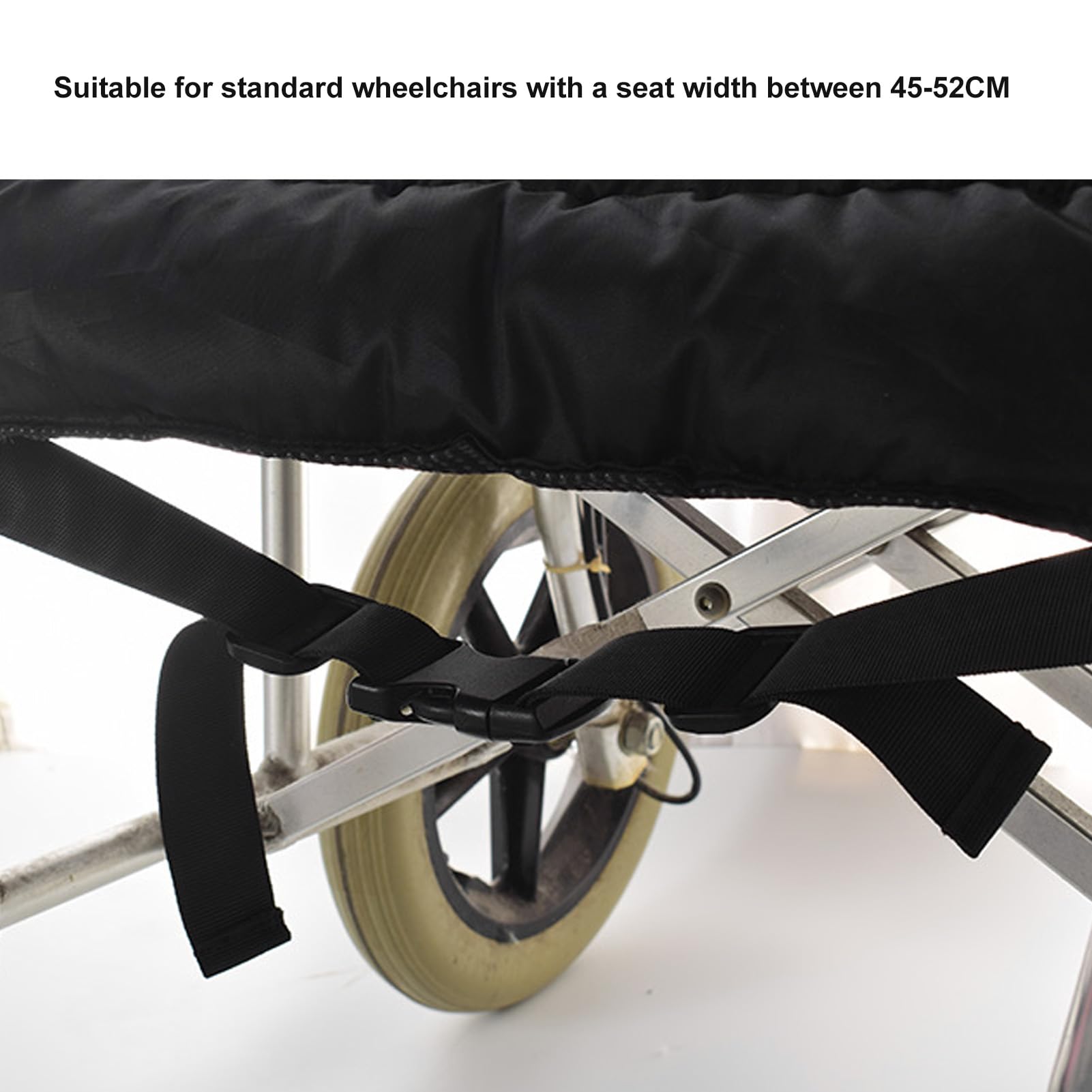 Cuscino completo per sedia a rotelle Cuscino per sedile per sedia a rotelle con cinghie Cuscino reclinabile regolabile adatto a diverse sedie a rotelle
