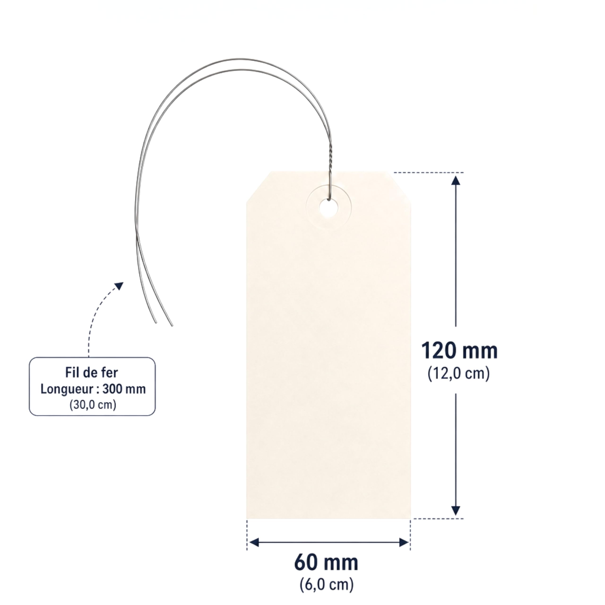 Avery 75-410 - Etichette americane con filo metallico, 120 x 60 mm, 1.000 pezzi