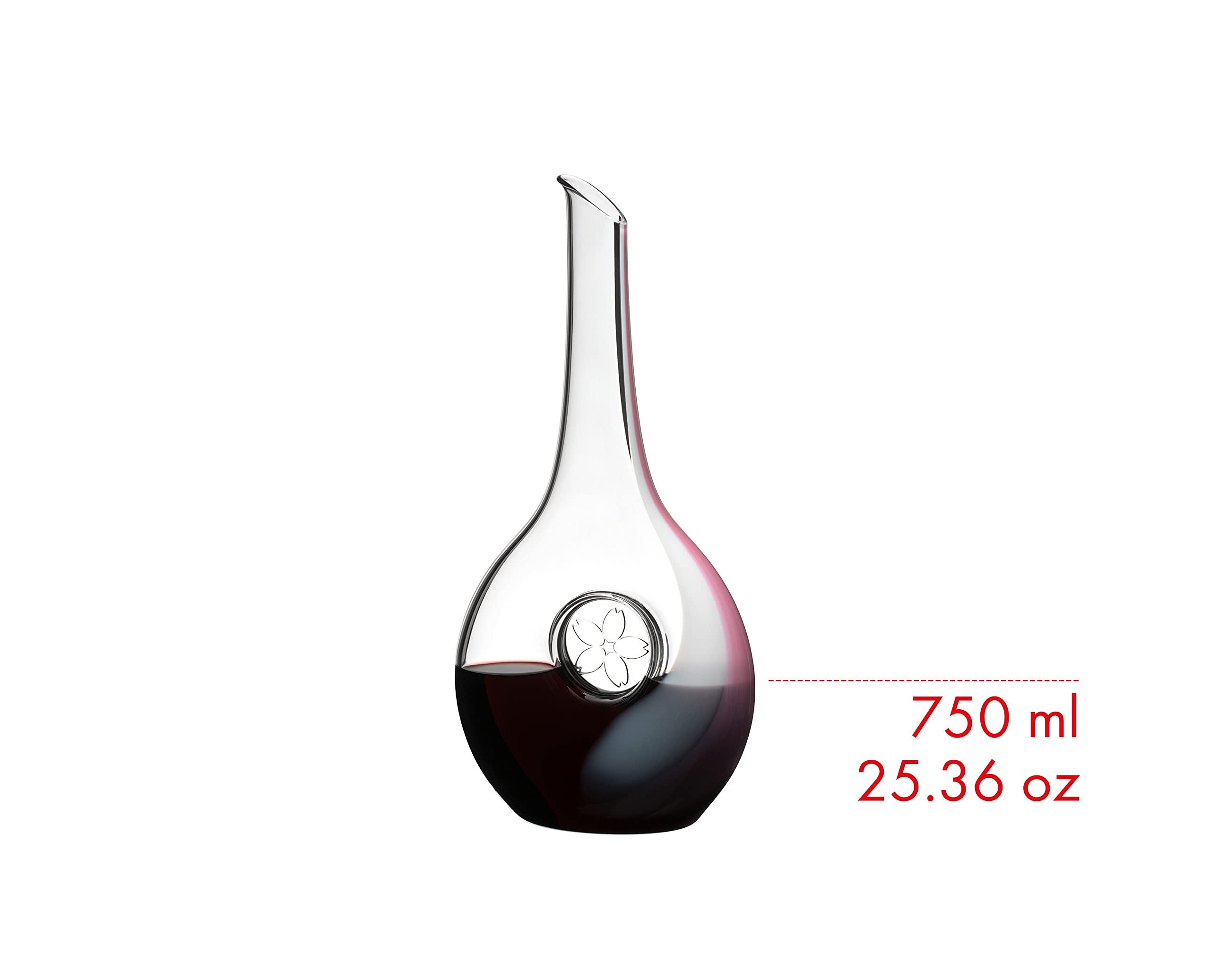 Riedel Decanter Sakura, Jarra decantadora, Cristal, Blanco, Rosa, 1,21 L