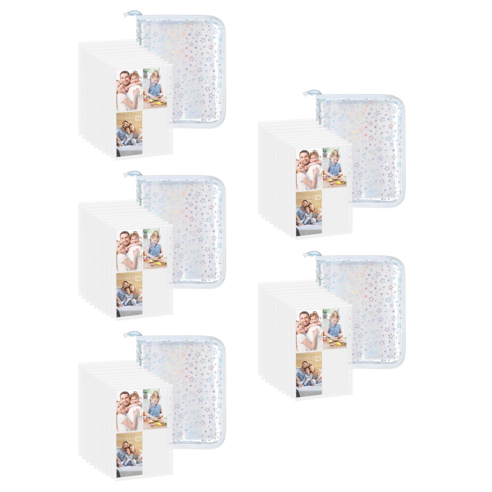 ULTECHNOVO Pagine Di Carte Per Raccoglitori Di Foto A5 Album Per Raccoglitori Di Carte A5 Con 40 Scomparti Copertina In Pvc Con Chiusura Magnetica Per Organizzare Gli Scambi