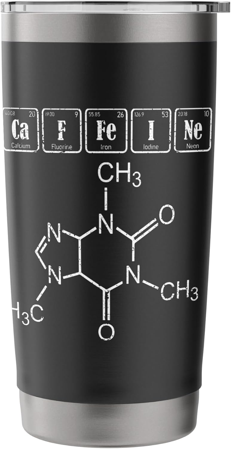 Caffeine Element Coffee Molecular Chemistry Stainless Steel Insulated Tumbler image 3