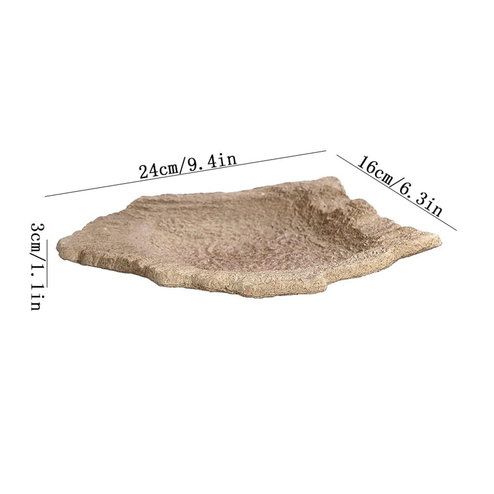 Sottovasi per Fiori Piattino in Ceramica con Vassoio antigoccia Imitazione Pietra Irregolare Vaso