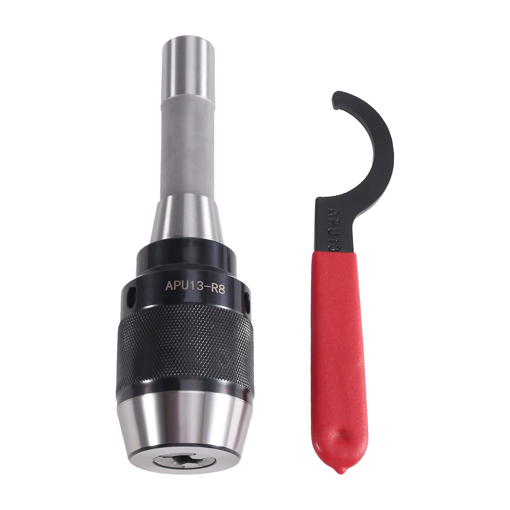 Aundhegrtt As Shown Apu Cnc Straight Handle R8 Drill Chuck Handle Mohs Cone Handle R8 Mohs Cone Handle