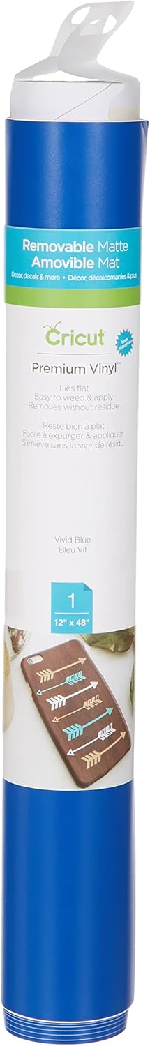 Cricut Removable Vinyl, Bright Green - 3-Pack of 4ft Rolls (12"x48") Premium No-Residue Vinyl for DIY Crafts, Wall Decals, Stickers, in-House Décor - Compatible with Cricut Maker + Explore Machines