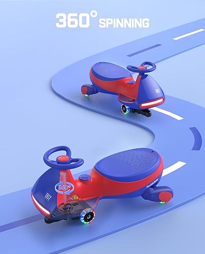 Miniatura 8 de FanttikRide N7 Pro - Coche eléctrico Wiggle con pedal, batería recargable, CyberWiggle, auto oscilante 2 en 1, 2 velocidades máximas de 4 mph,