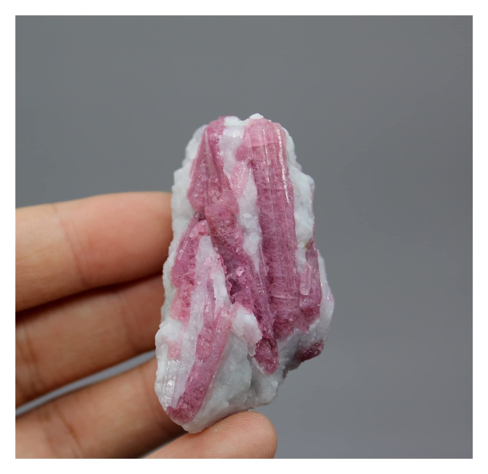 Amazon.co.jp: 天然水晶石 46G天然ブラジルピンクトルマリン鉱物結晶 