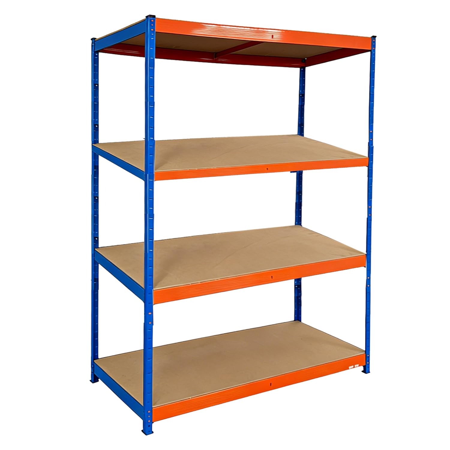 COZYBRITE Shelving Units Garage 4 Tier Heavy Duty Racking Shed Storage Shelf Metal Boltless 400kg Per Shelf Capacity for Warehouse Industrial Workshop 150x60x180cm