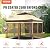 VEVOR Pop up Gazebo for 8-10 Person, with Mosquito Netting, Metal Frame, and PU Coated 250D Oxford Cloth, Outdoor Canopy Shelter for Patio, Backyard, Lawn, Garden, Deck, 11 x 11 FT, Brown
