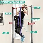 KUNOVA (TM) 4Pcs Bandes de résistance pour l'entraînement, bandes d'assistance à la traction, bandes de exercices à étirer, bandes pour hommes et femmes 5-80 Lb