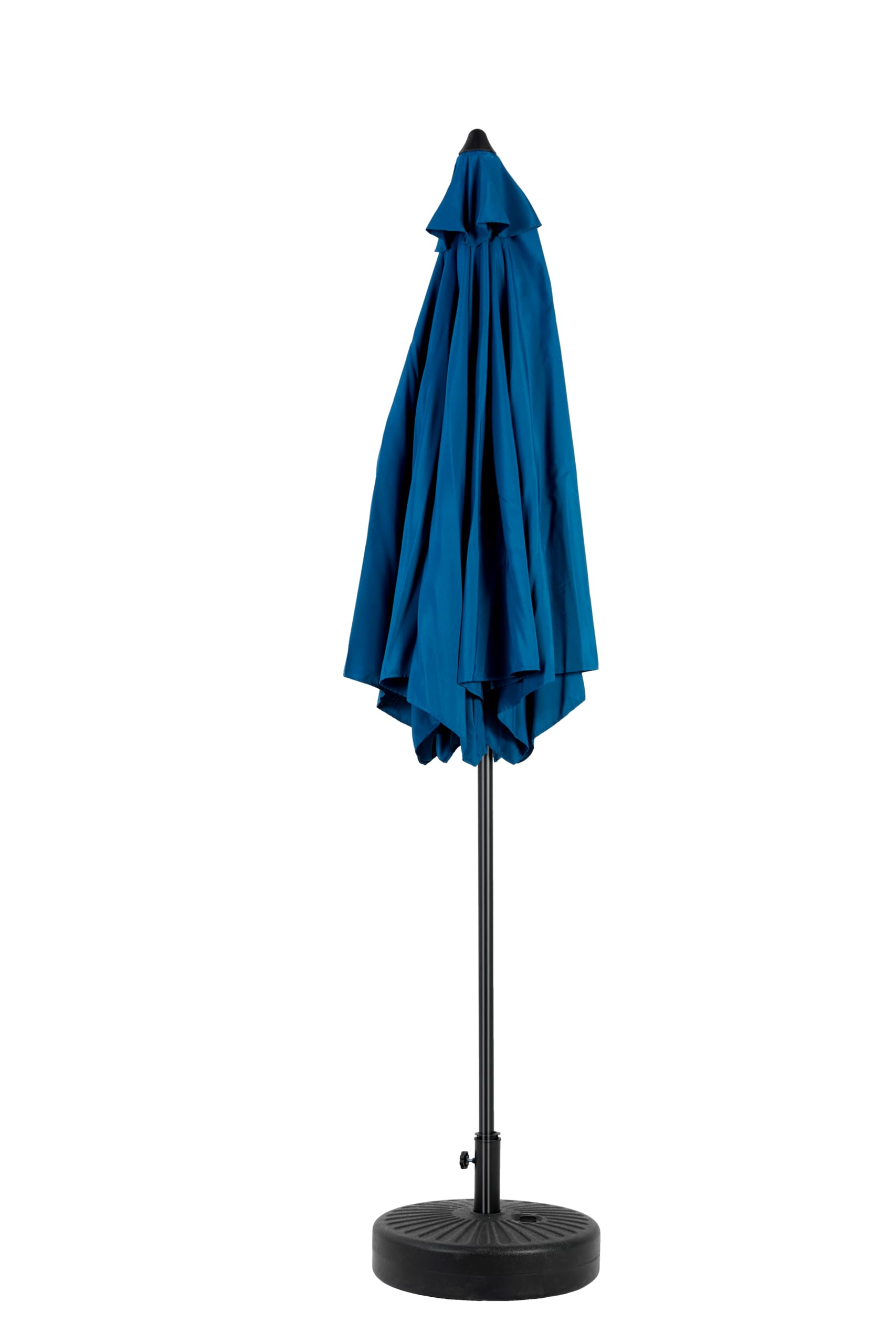 Ombrellone da Esterno 9 Piedi Rettangolare Bifacciale, 6 Stecche Acciaio, Blu, con Manovella