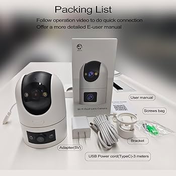 Amazon.com: JOOAN Dual Lens Security Camera 2Kx2 5G 2.4G