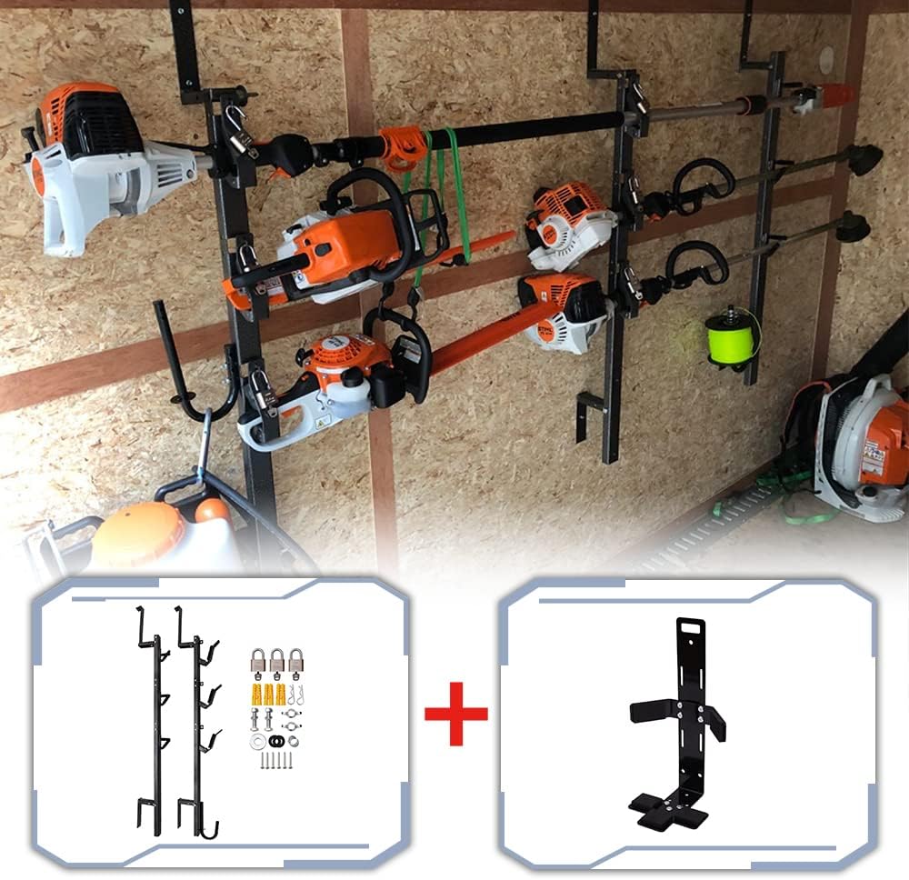 ELITEWILL Weedeater Rack and Water Cooler Holder for