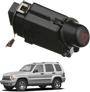 Warning Hazard Emergency Light Switch Button Compatible with Jeep Liberty 2002 2003 2004 2005 2006 2007 56010158AC 56010158AD HZS149