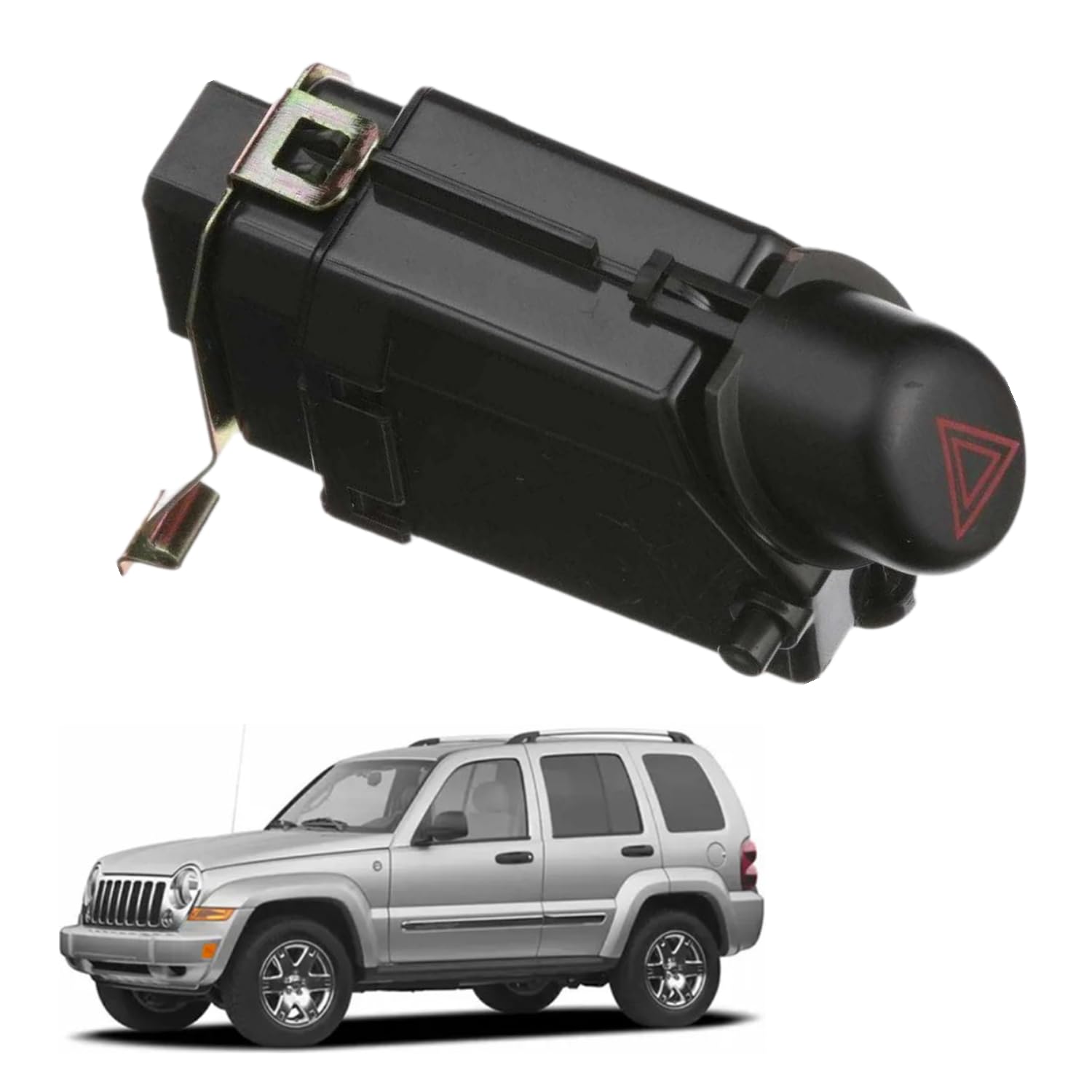 Warning Hazard Emergency Light Switch Button Compatible with Jeep Liberty 2002 2003 2004 2005 2006 2007 56010158AC 56010158AD HZS149