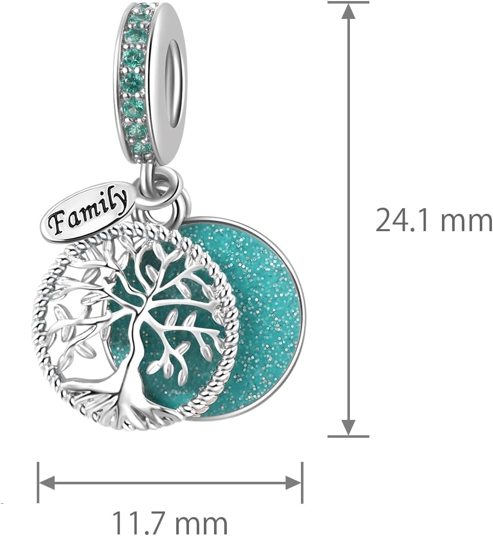 Sparkling Family Tree of Life Charm Compatible with Pandora Charms Bracelets for Women - Image 4