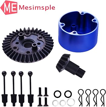 New Versions Differential Case & Input Gear & Body Clips for Arrma 1/10 Senton Big Rock Granite 3S BLX Diff Cover Outcast Kraton 4S 1/8 Typhon 3S Upgrades Part Blue