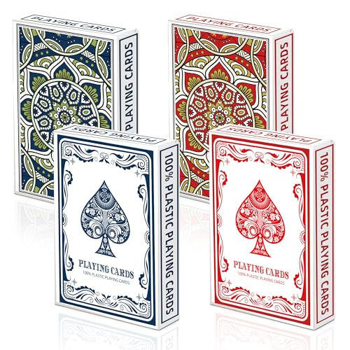 Metsyth CARDS001 Plastic Playing Cards 2 Pack Waterproof Poker Cards,Jumbo Large Print Playing Cards thumb #1