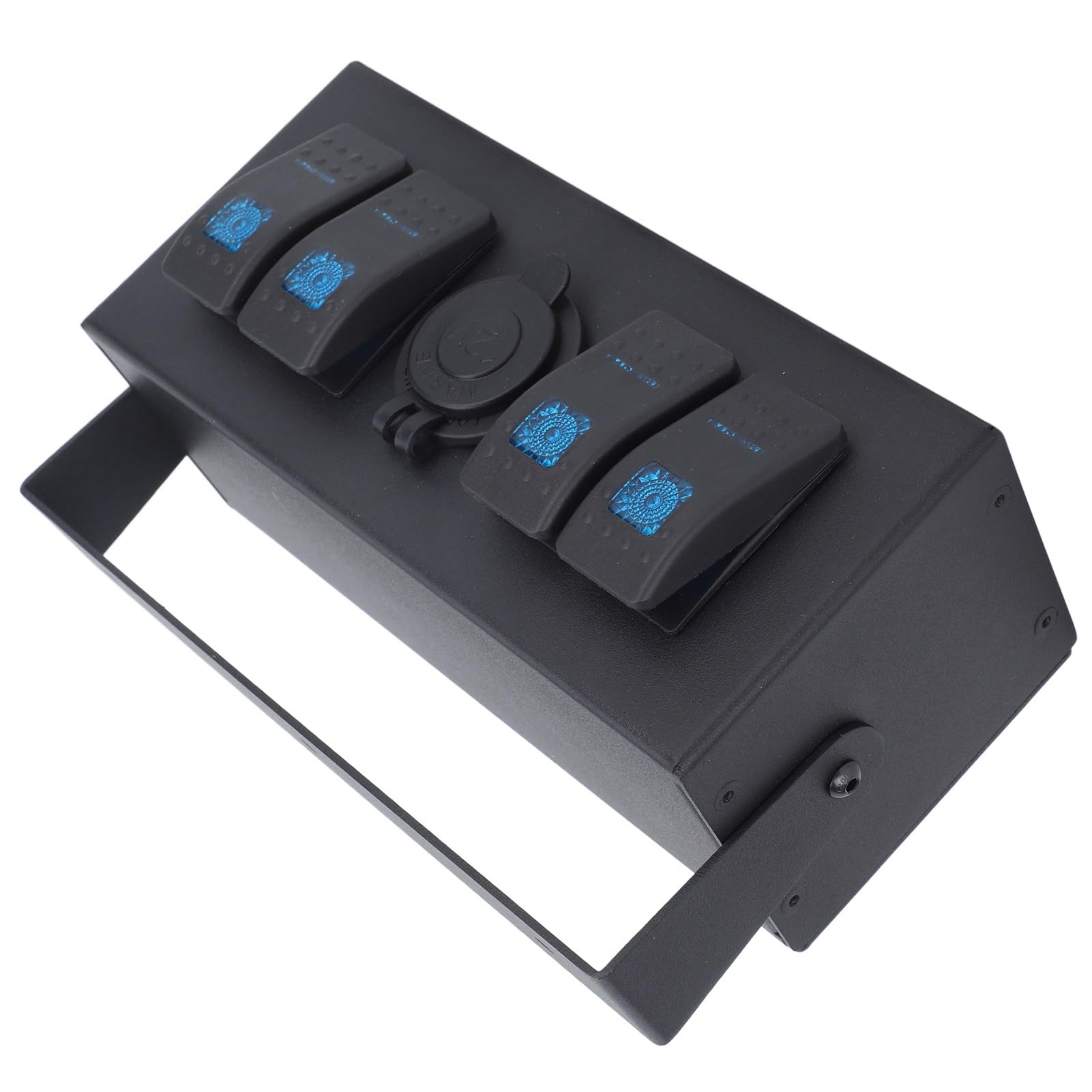 Pannello Interruttori a Bilanciere a 4 Gruppi Scatola di Controllo a Levetta 12-24 V con Porta di Ricarica Retroilluminata per Barche, Yacht Pannello Interruttori Multi-dispositivo
