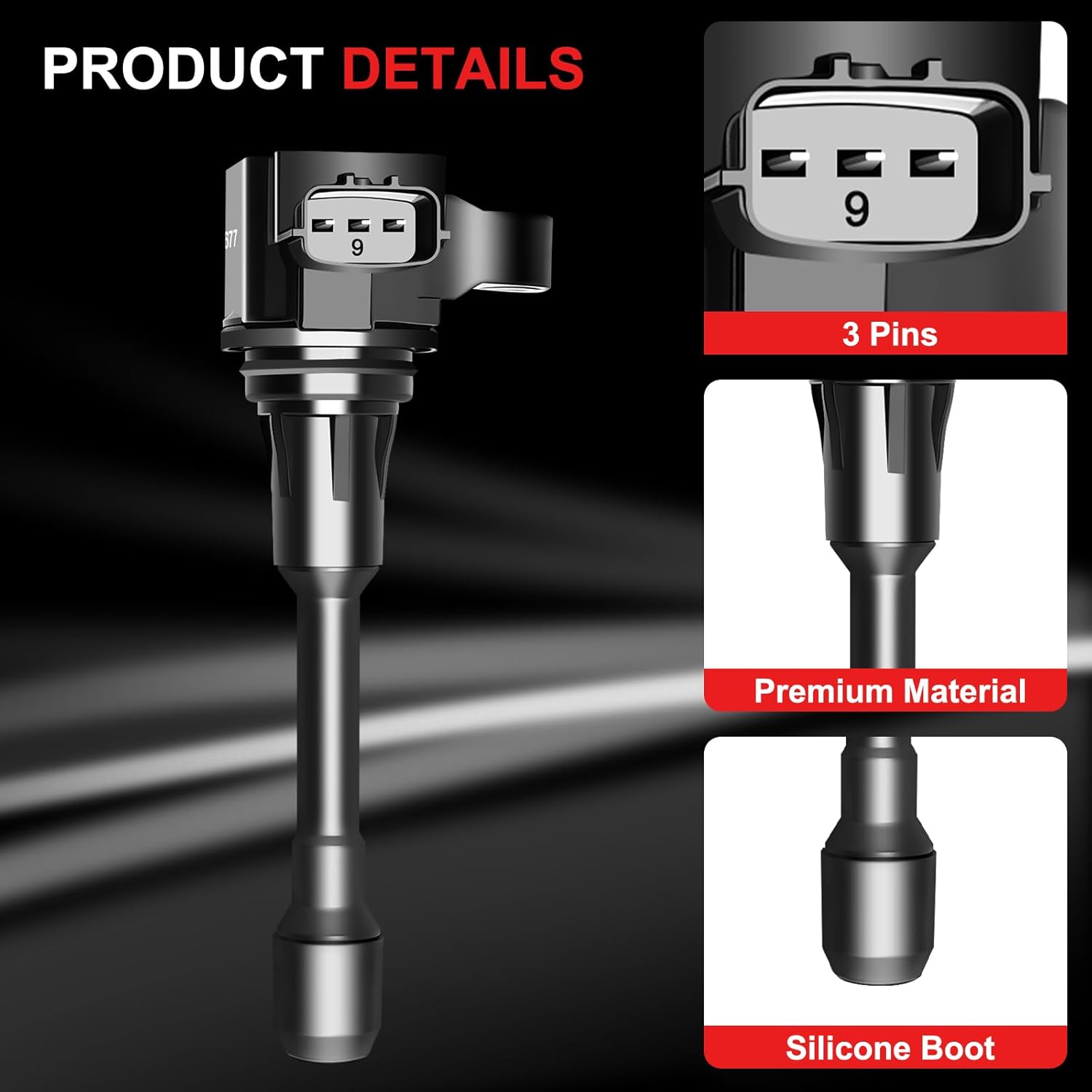 UF677 Ignition Coils Pack (V8 5.6L) Fits for Nissan Armada 2017 2018 2019 2020, Fits for INFINITI QX56 2011 2012 2013, QX80 2014-2021, Set of 8