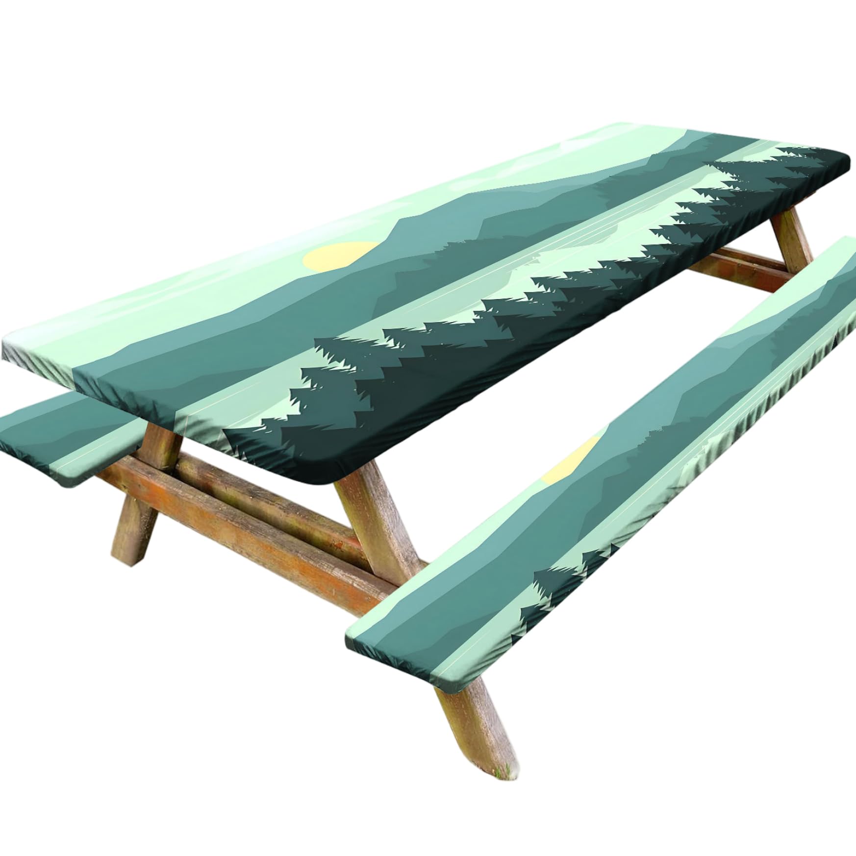 Housse de table pique-nique avec housses banc 2,4 m imperméable lot de 3
