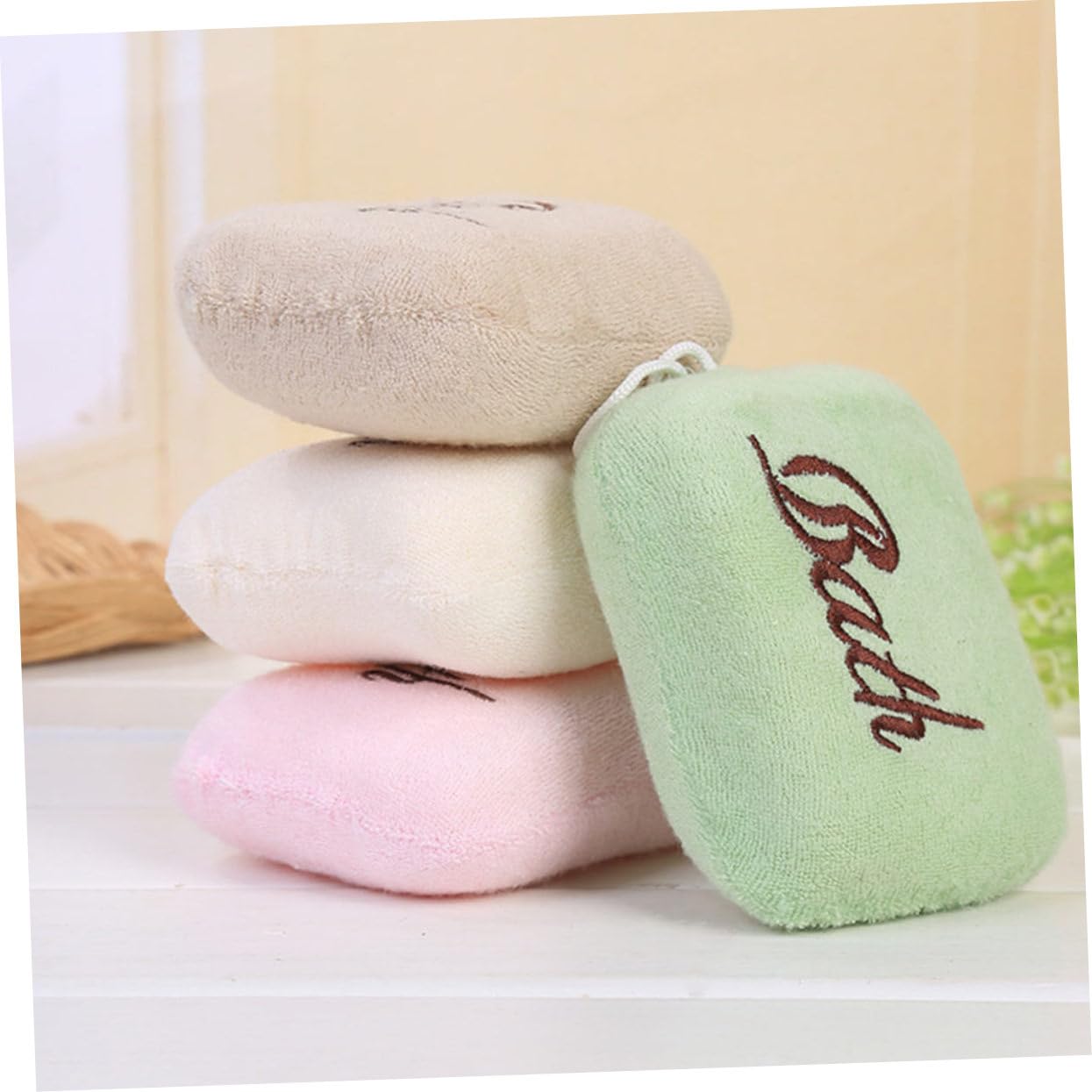 Healeved 15piezas Esponjas De Baño Para Bebés De Suaves y Amigables La Piel Pastel Para Recién Nacidos y Niño Niña Pequeños
