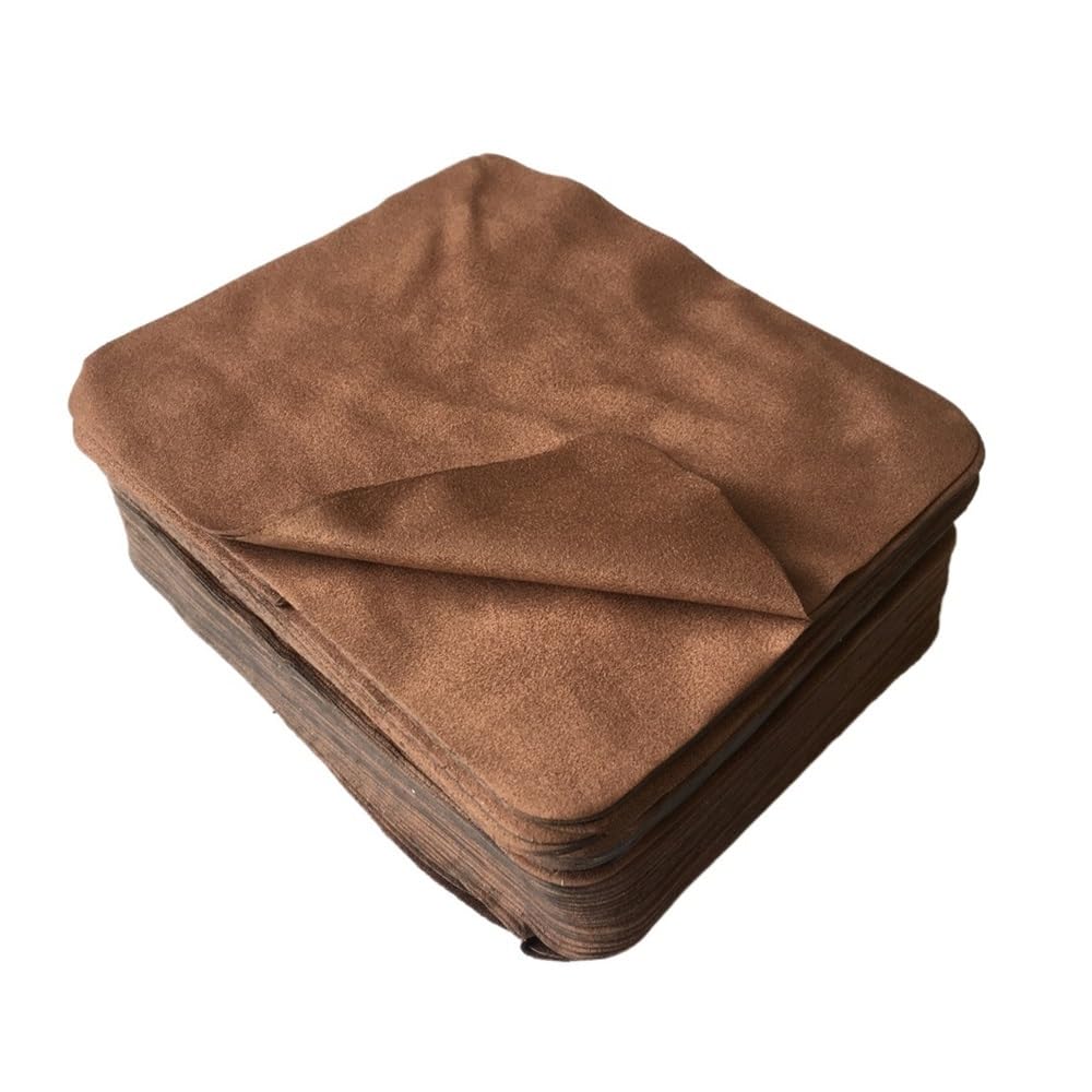 175mm X 145mm Marrone Occhiali Panno di Pulizia Camoscio Personalizzare Occhiali Accessori 100pcs Panno Microfibra