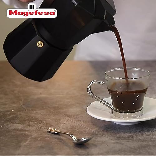 Miniatura 7 de MAGEFESA  Kenia Noir - Cafetera espresso para estufa, 12 tazas20 onzas, haz tu propio café italiano en casa con esta olla de café cubano de aluminio