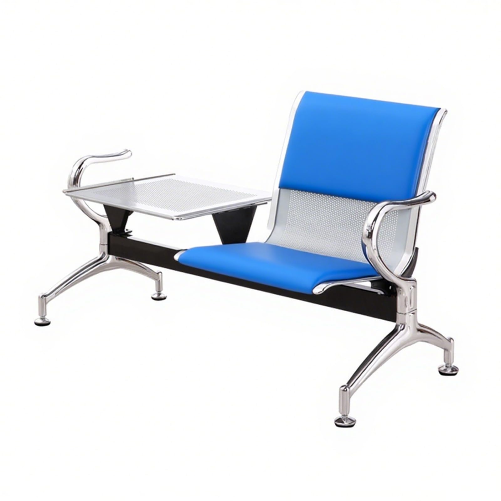 SaryEdge Reception Chairs with Coffee Table – Single Bench Seating with Armrests for Office & Bank Guest Areas, Stylish & Comfortable Design for Enhanced Guest E,