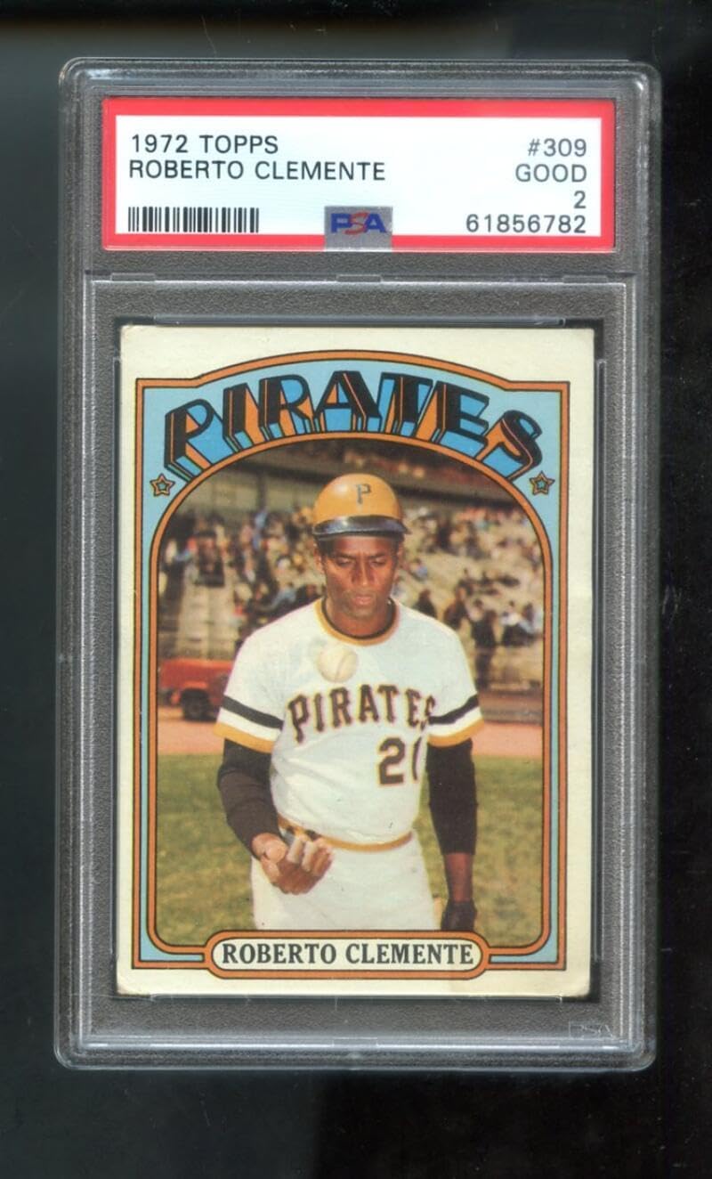 1972 Topps #309 Roberto Clemente PSA 2 Graded Baseball Card Pittsburgh Pirates