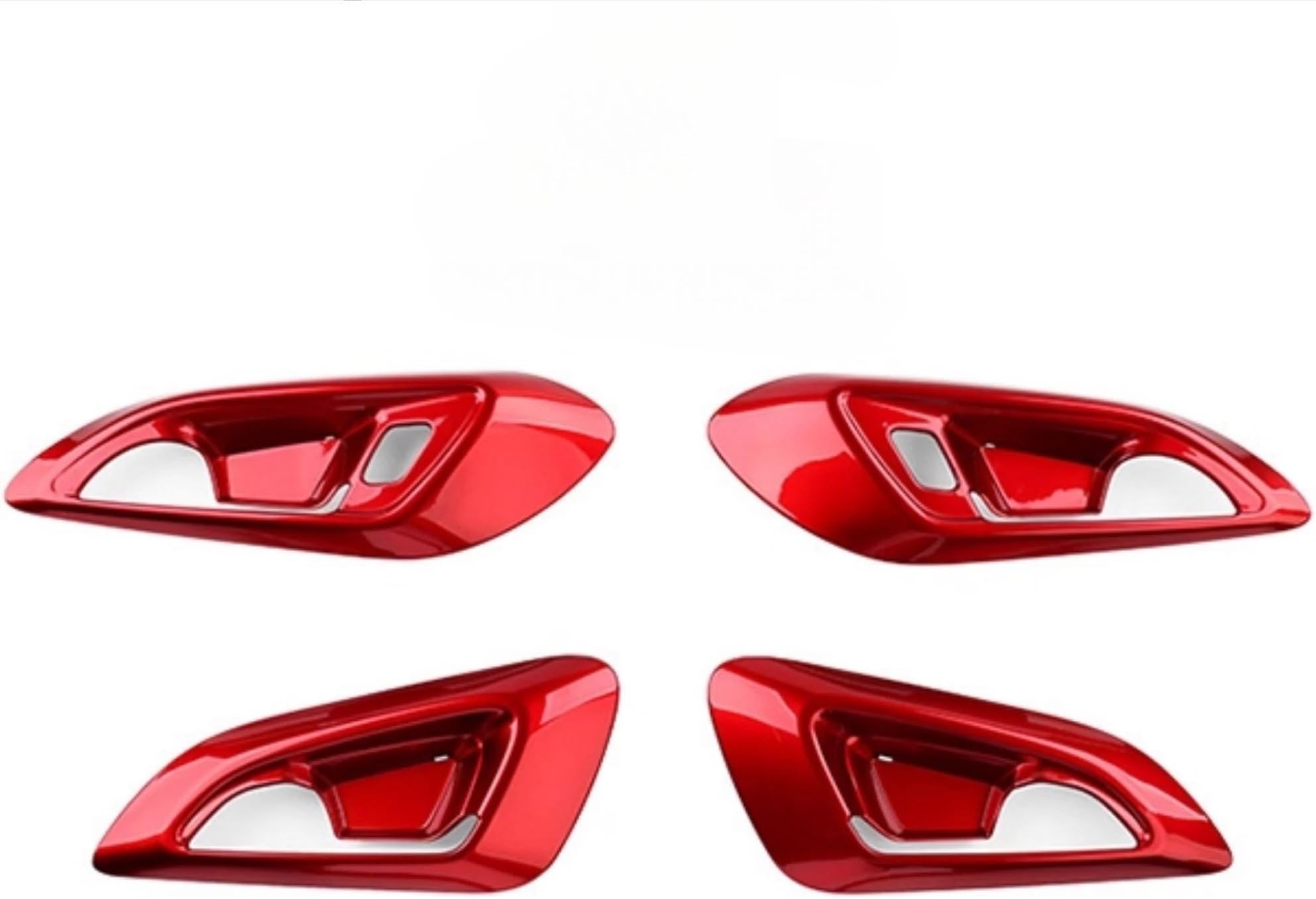 Door Panel Handles Car Door Handle Fit for Chevrolet Fit for Trax 2024-25 4pcs Inner Door Panel Stripe Bowl Handle Cover Trim Interior Replacement LHD(Red Door Bowl)