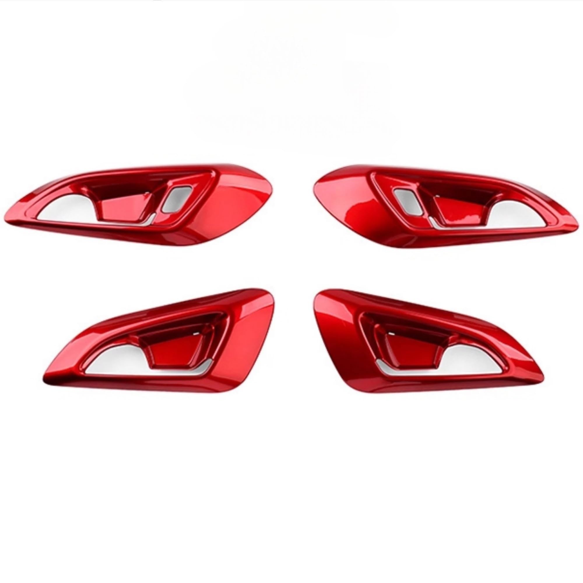 BQWYEDPL Fit for Chevrolet Fit for Trax 2024-25 4pcs Inner Door Panel Stripe Bowl Handle Cover Trim Interior Replacement LHD Car Door Latch Handle(Red Door Bowl)