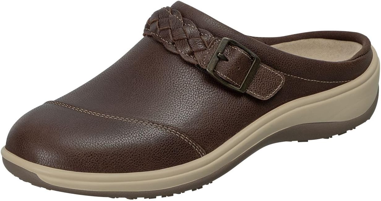 Orthofeet Women's Orthopedic Leather Irma Clog Mules & Clogs