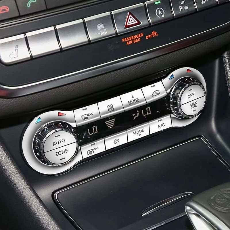 Miniatura 4 de Cubierta de botones de aire acondicionado para consola central de automóvil, calcomanías de botón de CA para Mercedes Benz GLA X156 CLA C117 Clase A