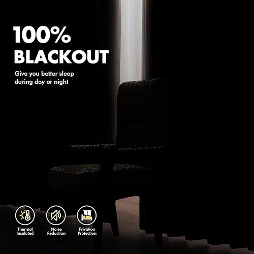 Miniatura 3 de EMEMA Cortinas opacas de lino beige de 84 pulgadas de largo, 2 paneles para dormitorio, sala de estar, aislamiento térmico, cortinas de lino 100%