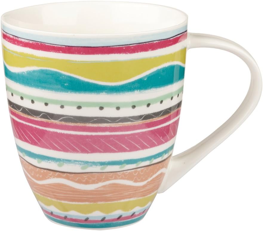 Crush Mug Riviera Stripe, Ceramic, Multi-Colour, 29.7 x 22.6 x 13 cm