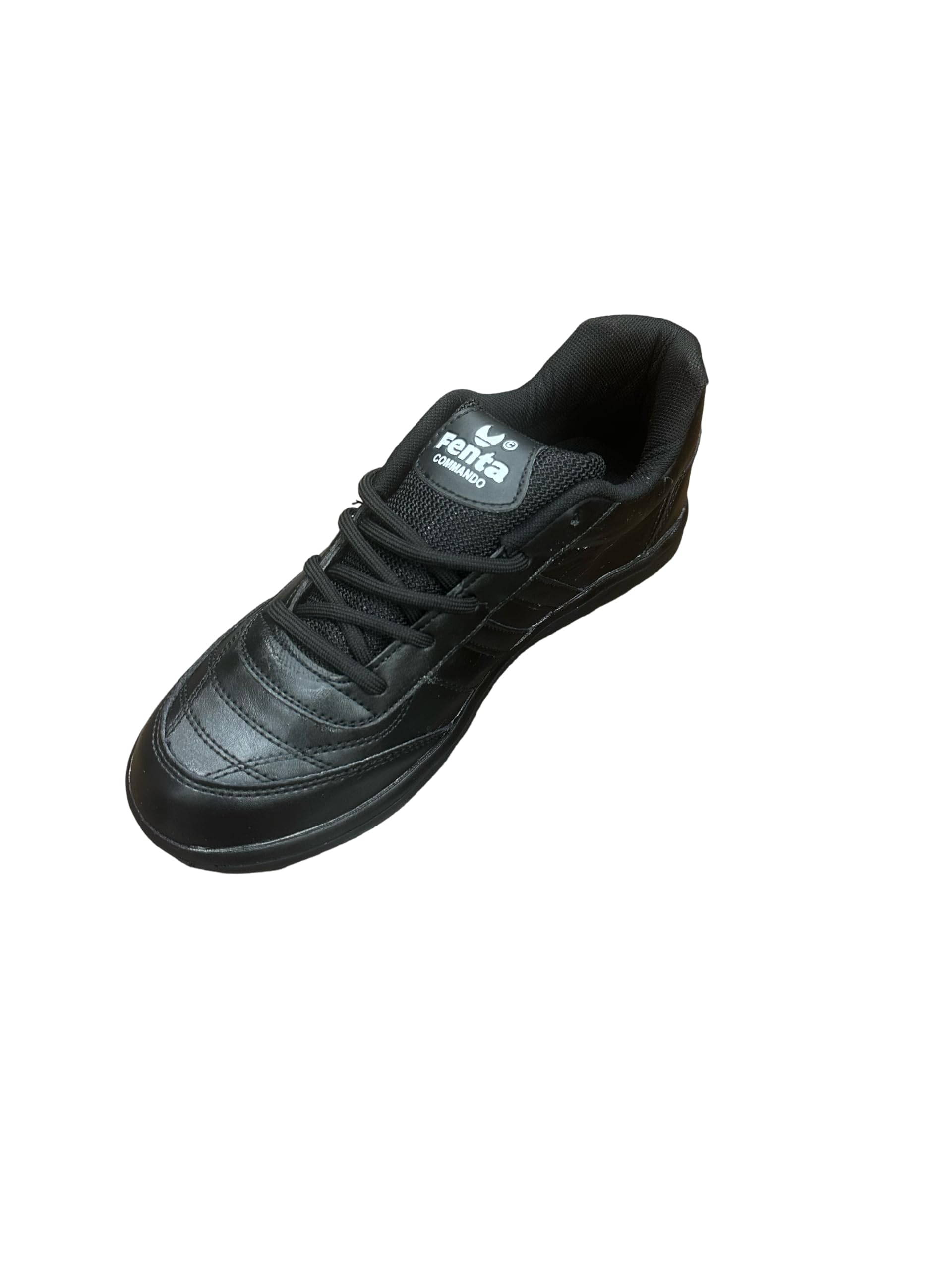 Fen-ta Men's Leather Full Black Shoes
