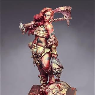 1/24 Ancient Warrior Woman Stand Resin Figure Model Kit Unassembled Unpainted