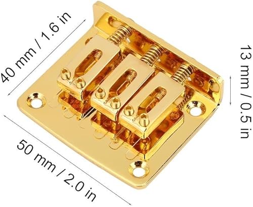Miniatura 2 de Vbest life - Puente de guitarra eléctrica de 3 cuerdas con 4 tornillos para guitarra eléctrica