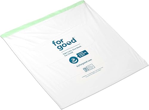 Miniatura 6 de for good Bolsas de basura compostables para cocina de 13 galones de alto, forro biodegradable con cordón, bolsas de basura extra fuertes,